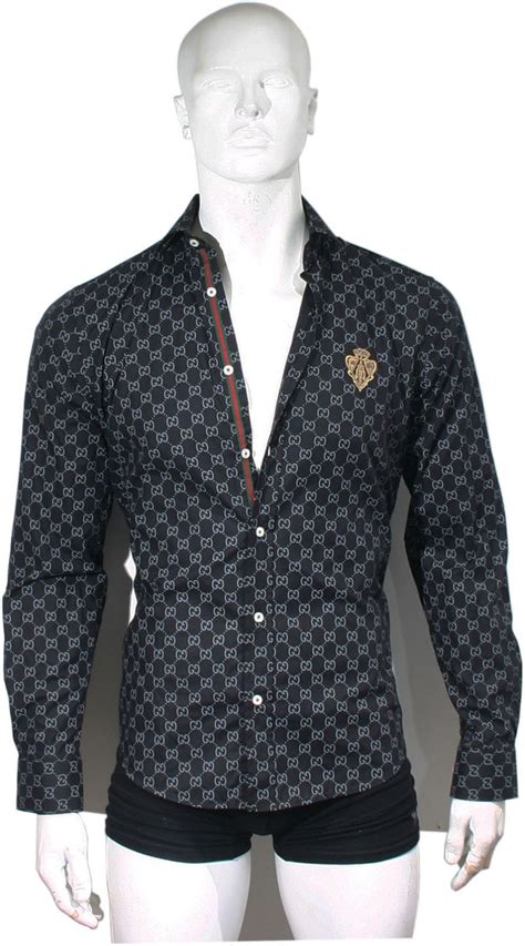 gucci men's button up dress shirt|gucci casual shirts.